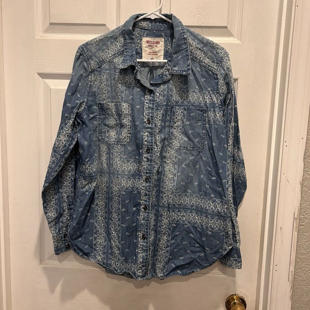 Mossimo Supply Co. Blue Button Down Shirt